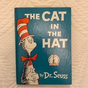 Vintage Dr Seuss Cat in the Hat Book/Jacket 1957 FirstEdition Education Beginner